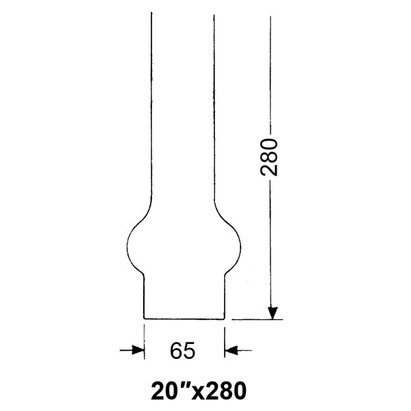 DHR Lampeglas 65 x 280mm