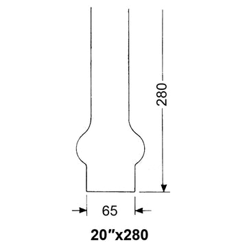 DHR Lampeglas 65 x 280mm