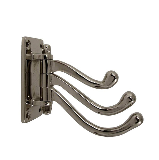 Svingkrog med 3 Knager Forkromet Messing