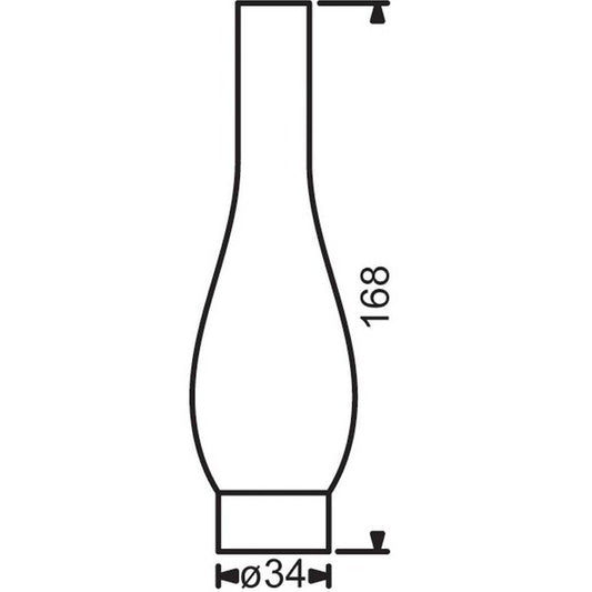 Tulipanglas 6 168 mm til Captains Cabin el bordlampe E14-240V