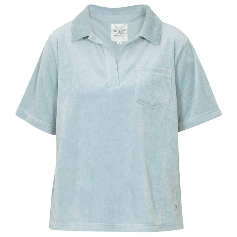 Blue Sportswear W Portofino Velvet Polo T-Shirt