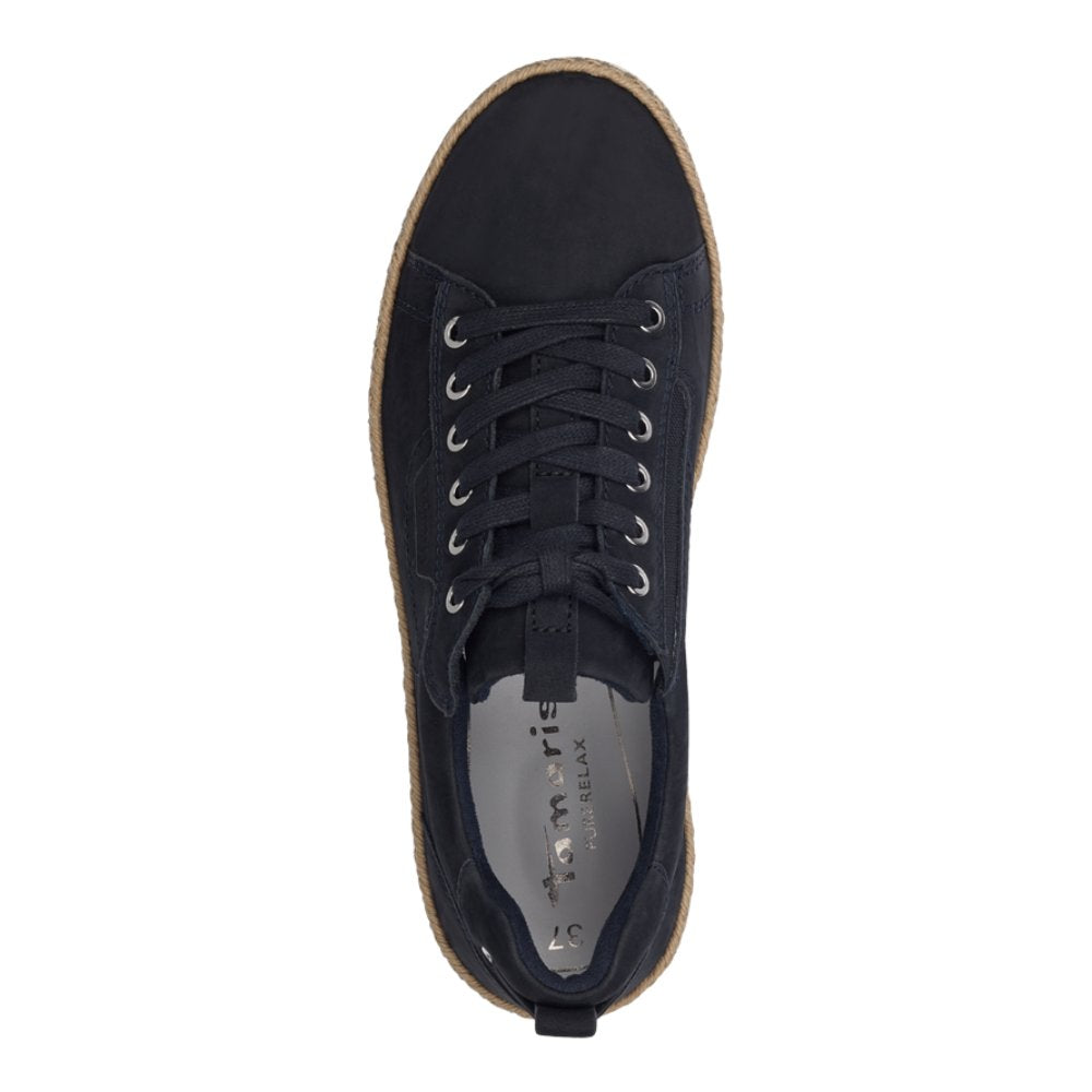 Tamaris W Sneaker Med Snoet Syning Navy