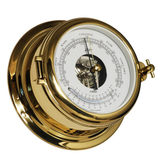 Schatz Midi barometer med termometer i messing