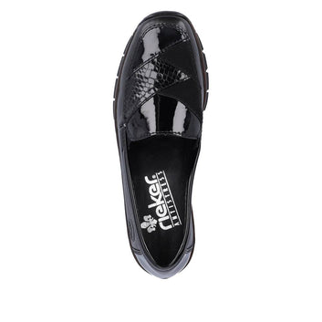 Rieker W Loafer m Lakdetalje Black