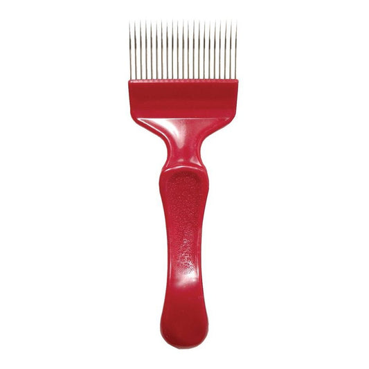 Flågaffel med plastskaft, rustfri stål