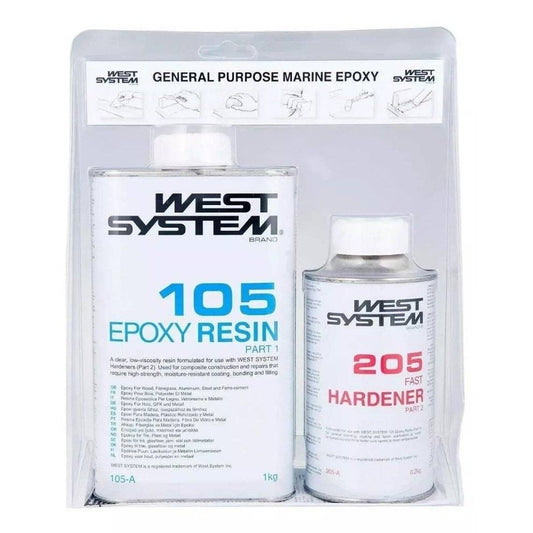 A pakke 105/205 West System Epoxy, 1,2 kg