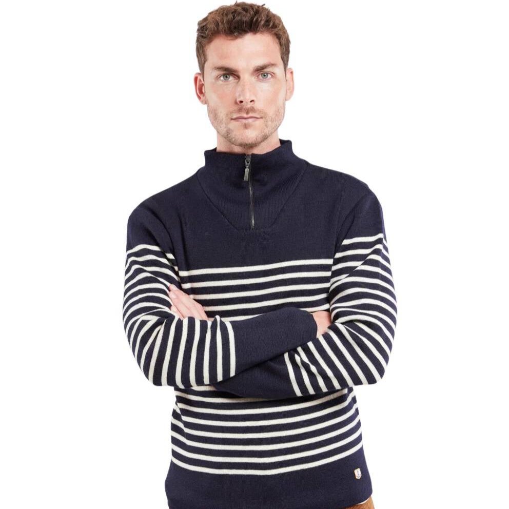 Armor-Lux U Sweater m Zip Navy Nature