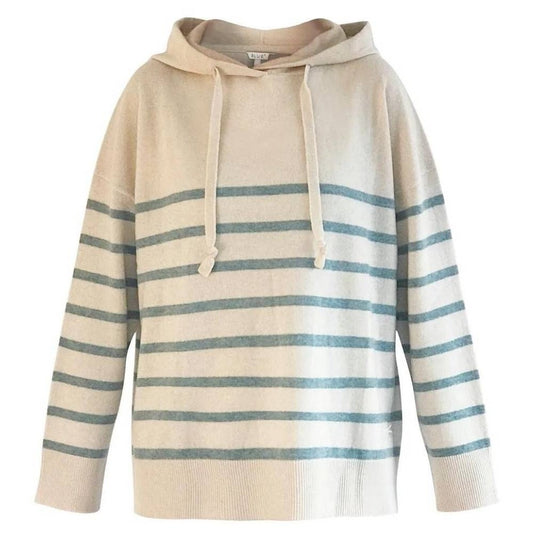 Blue Sportswear W Byron Striped Knit Hættetrøje