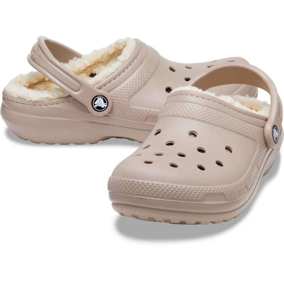 Crocs U Classic Fuzz Lined Sko Mushroom Bone