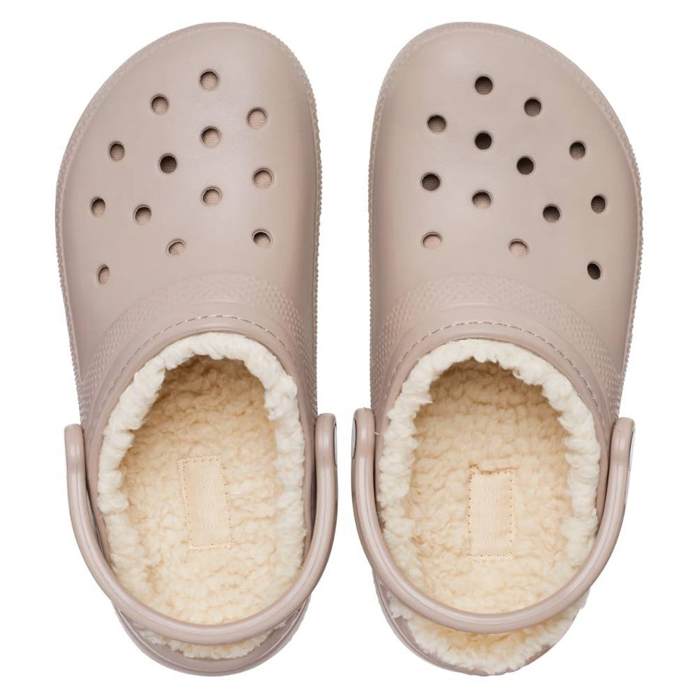 Crocs U Classic Fuzz Lined Sko Mushroom Bone