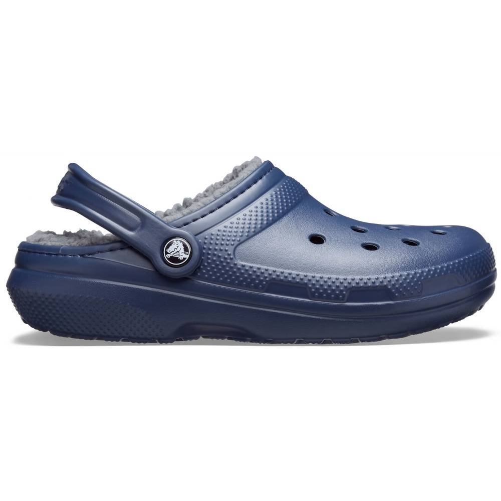 Crocs U Classic Fuzz Lined Sko navy Charcoal