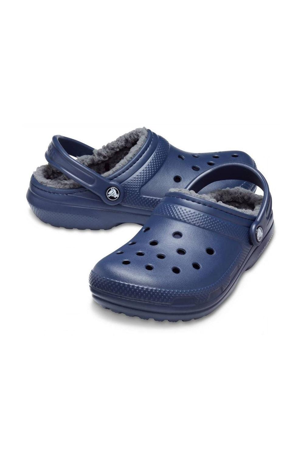 Crocs U Classic Fuzz Lined Sko navy Charcoal