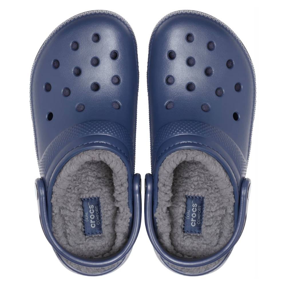 Crocs U Classic Fuzz Lined Sko navy Charcoal