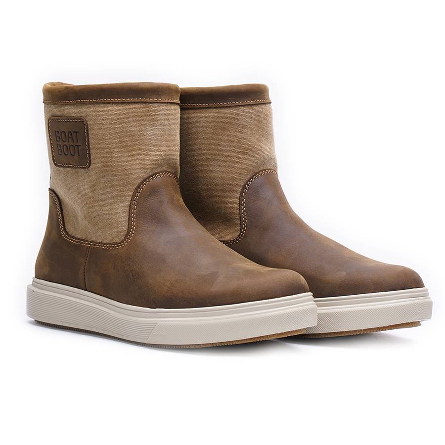 Boat Boot U Canvas Lowcut Sejlerstøvler Brown
