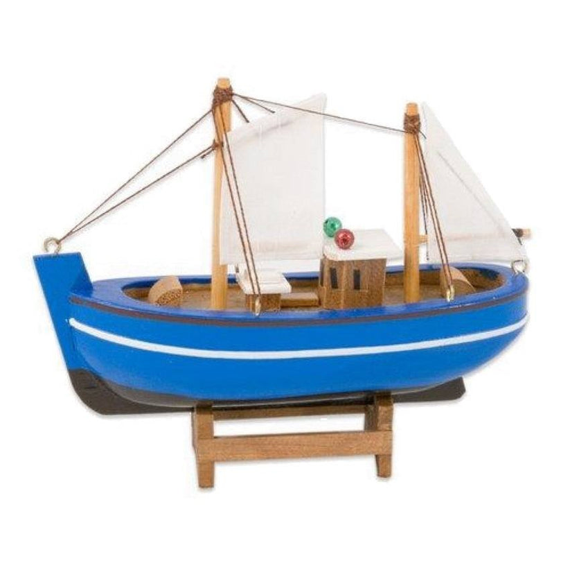 Tomastet Fiskekutter Blå