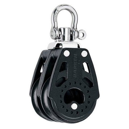 Harken Carbo Blok 40 mm dobbelt, svirvel - til 10 mm line