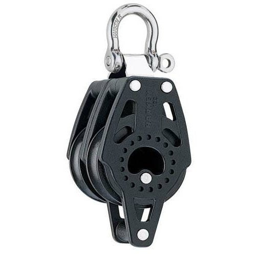 Harken Carbo Blok 40 mm dobbelt, svirvel, hunsvot - til 10 mm line