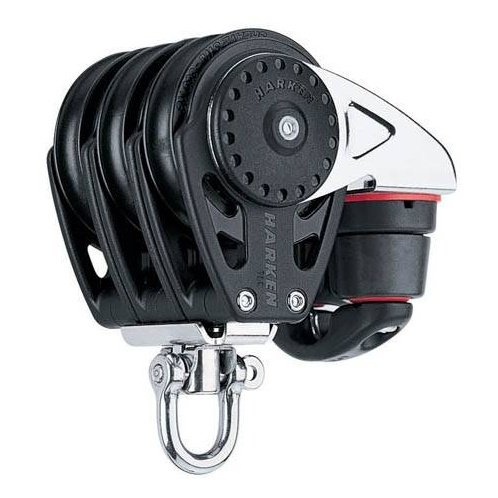 Harken Carbo Blok 75 mm tripel, svirvel + Cam-Matic