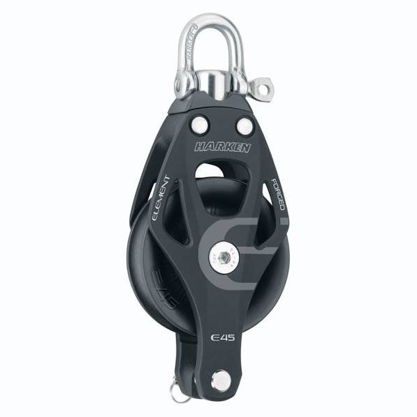 Harken Element blok 45 mm enkelt m. svirvel og hunsvot
