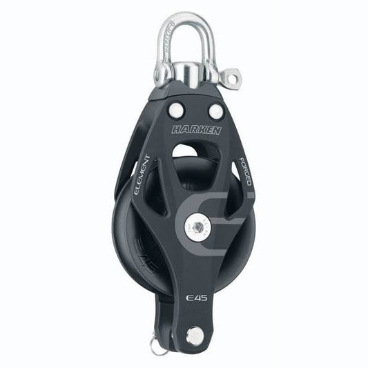 Harken Element blok 45 mm enkelt m. svirvel og hunsvot