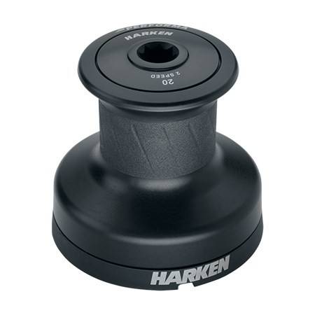 Harken Radial skødespil 20 PT 2-speed sort alu.