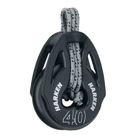 Harken T2 Soft Attach Blok 40 mm enkelt - til 10 mm line