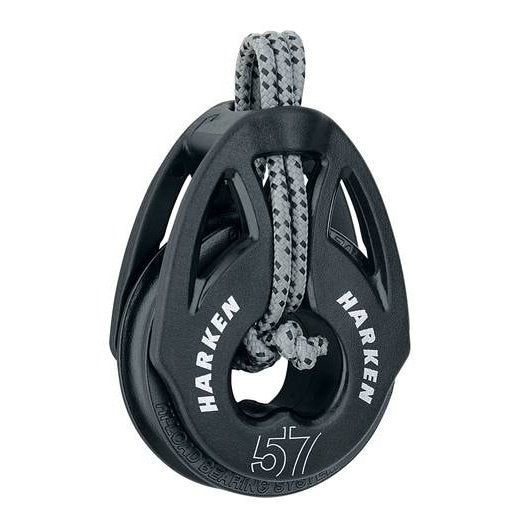 Harken T2 Soft Attach Blok 57 mm enkelt - til 10 mm line