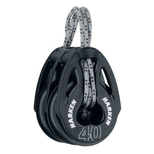 Harken T2 Soft Attach Blok 40 mm dobbelt - til 10 mm line