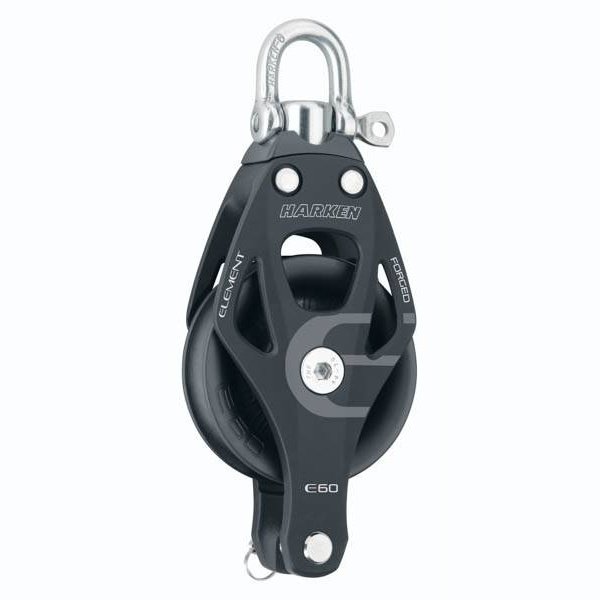Harken Element blok 60 mm enkelt m. svirvel / Hunsvot til 14 mm line