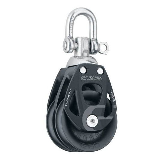 Harken Element blok 60 mm dobbelt m. svirvel til 14 mm line