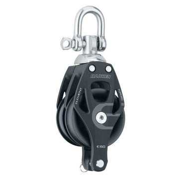 Harken Element blok 60 mm dobbelt m. svirvel / hunsvot
