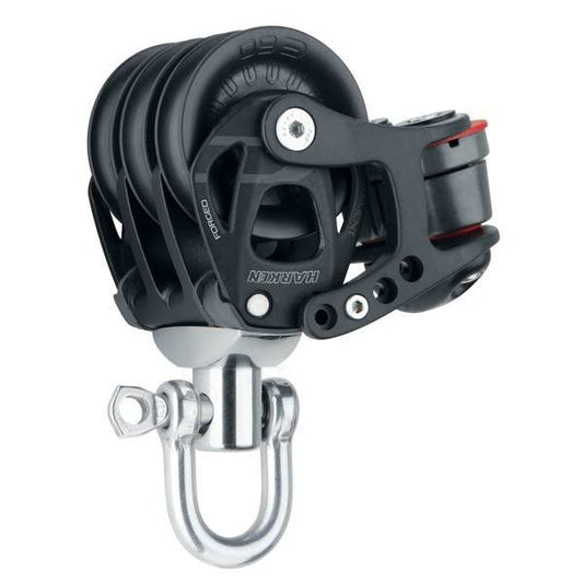 Harken Element blok 60 mm tripple Svirvel / Cam-Cleat