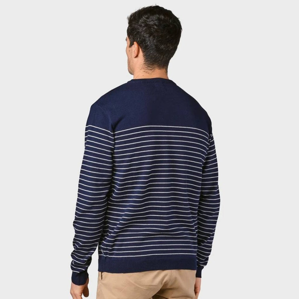 Klitmøller M Elias Strik Navy Cream