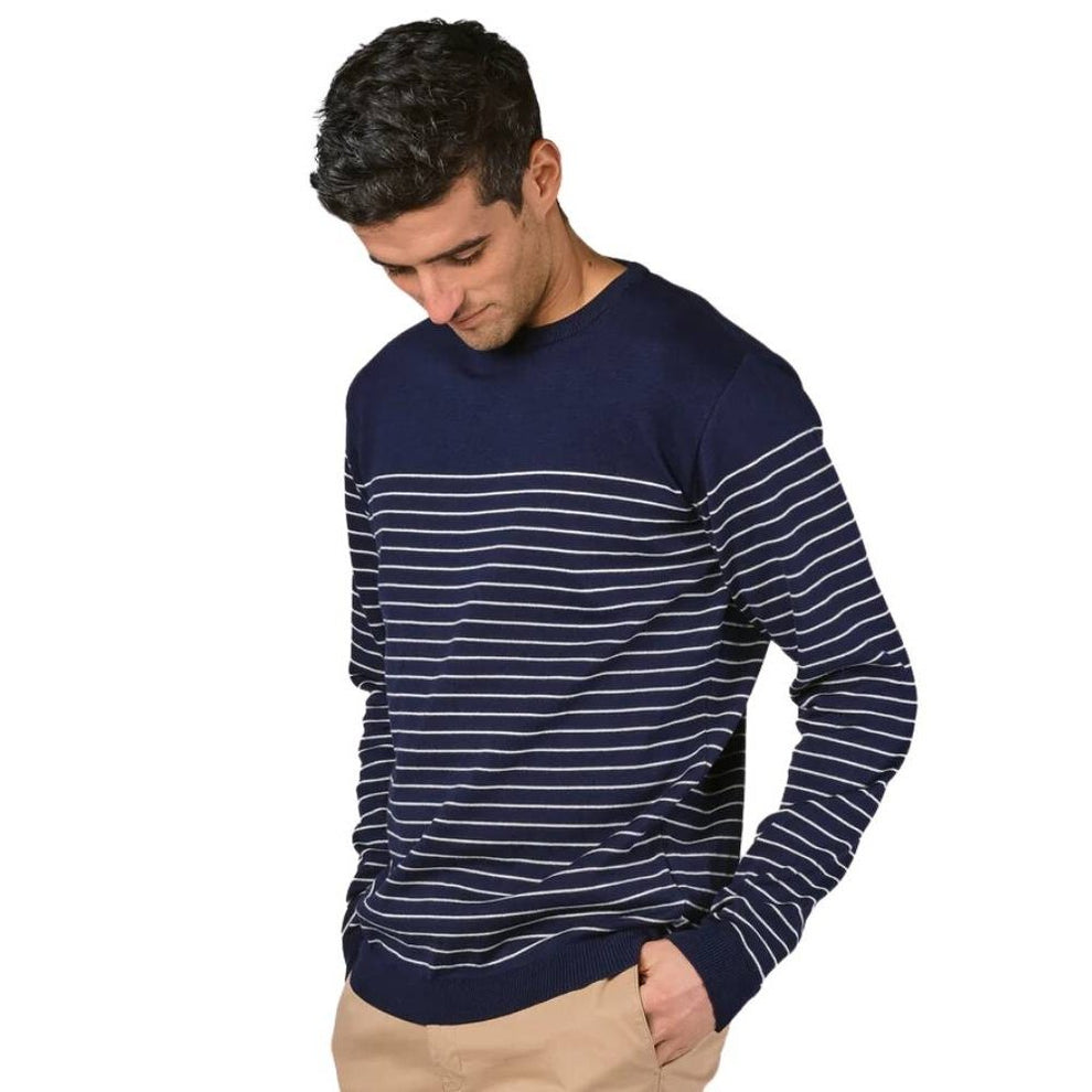 Klitmøller M Elias Strik Navy Cream