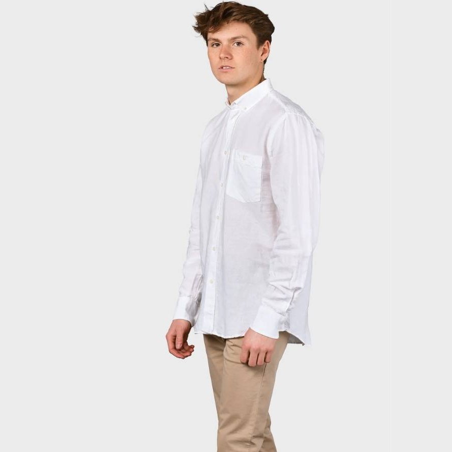 Klitmøller M Benjamin Hør Skjorte White