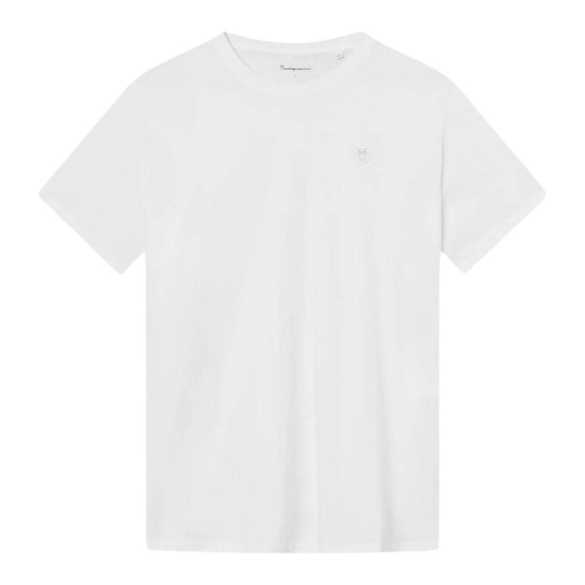 Knowledge Cotton Apparel M Loke T-Shirt Bright White