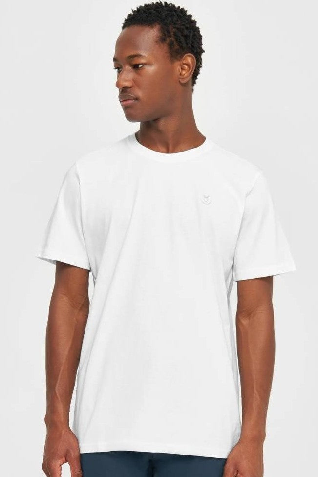 Knowledge Cotton Apparel M Loke T-Shirt Bright White