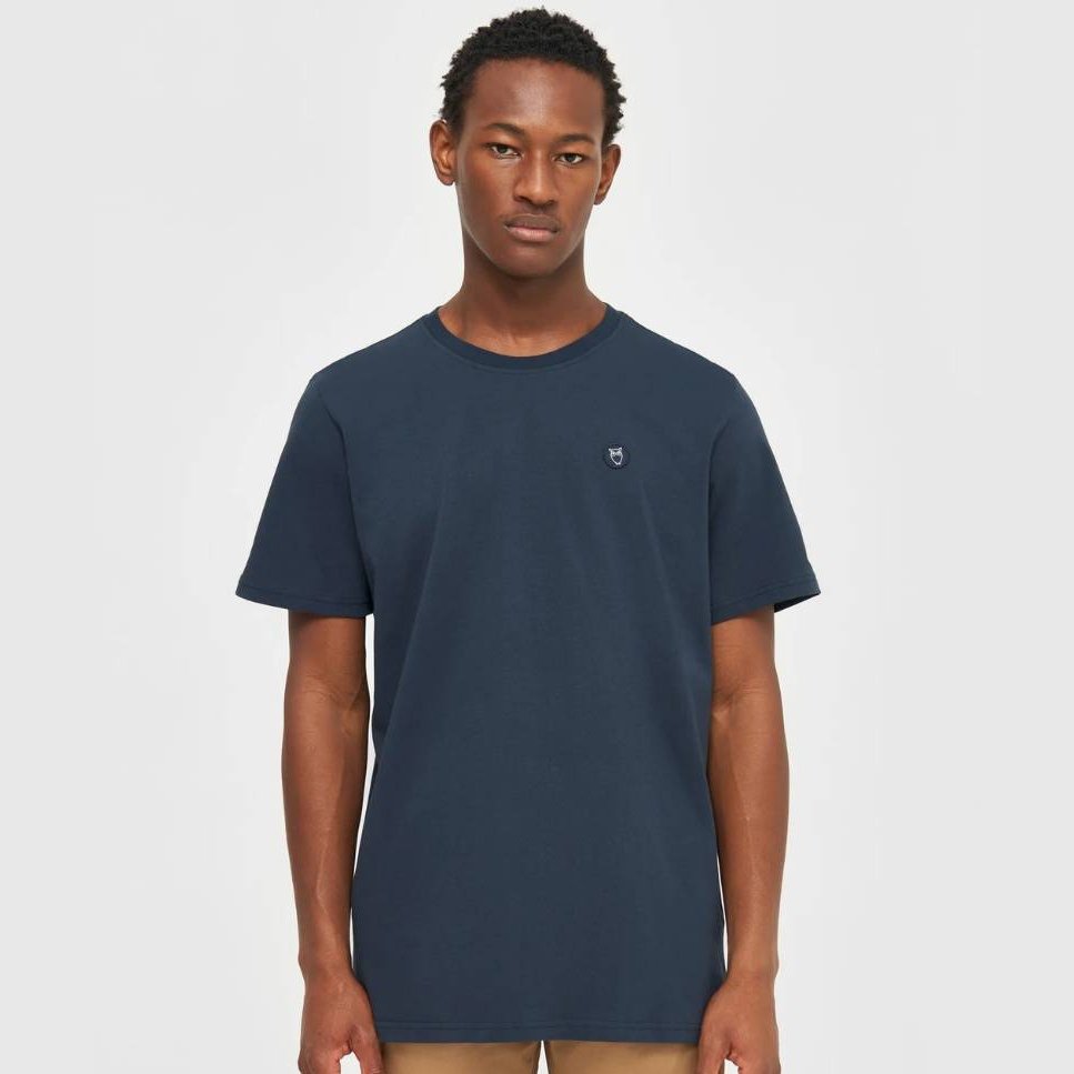 Knowledge Cotton Apparel M Loke T-Shirt Total Eclipse