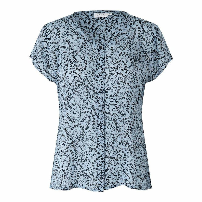 Masai W La Shaped Tight Bluse Ashley Blue