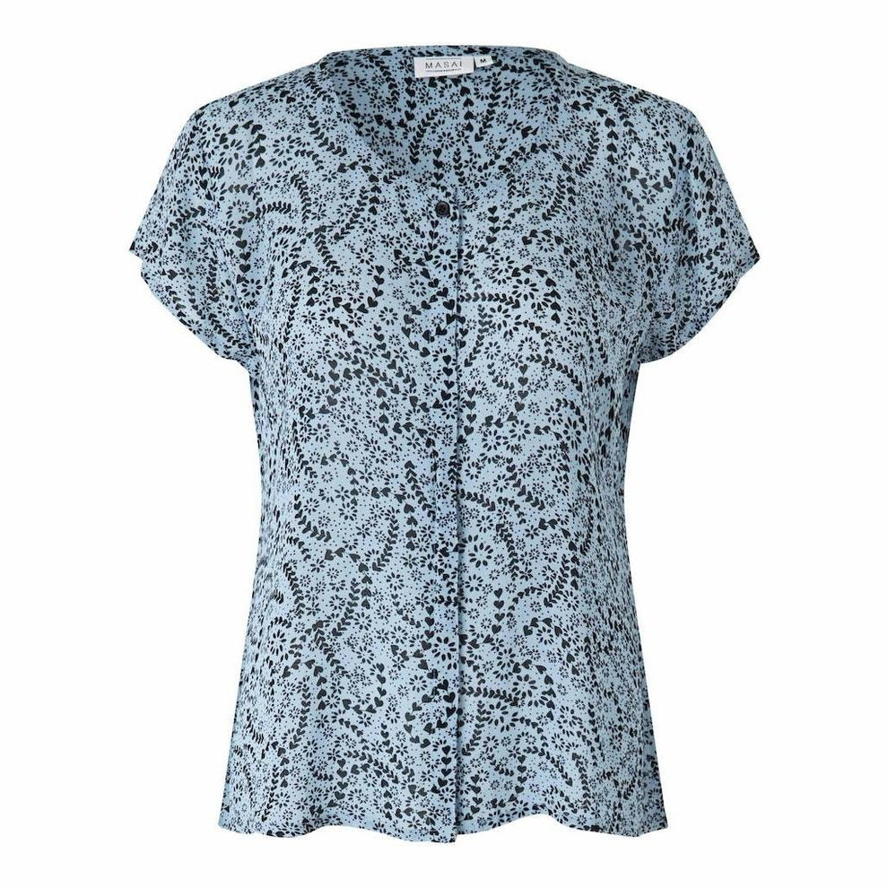 Masai W La Shaped Tight Bluse Ashley Blue