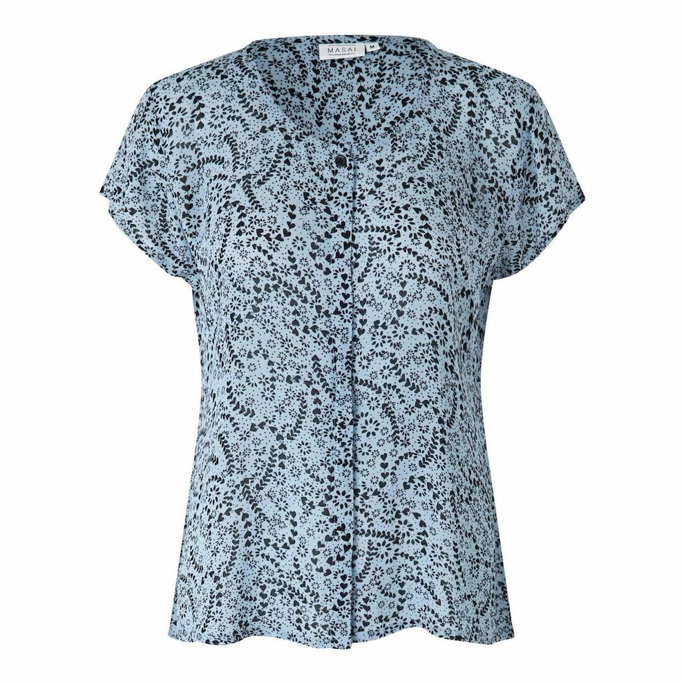 Masai W La Shaped Tight Bluse Ashley Blue