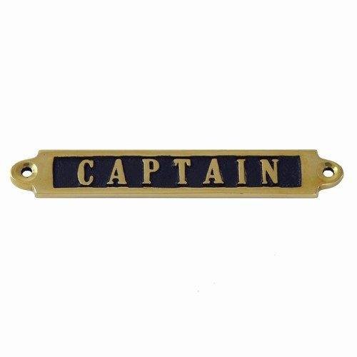 Messingskilt "Captain"