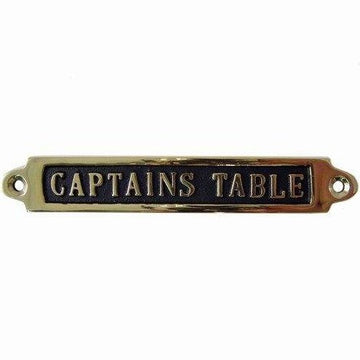 Messingskilt "Captains table"