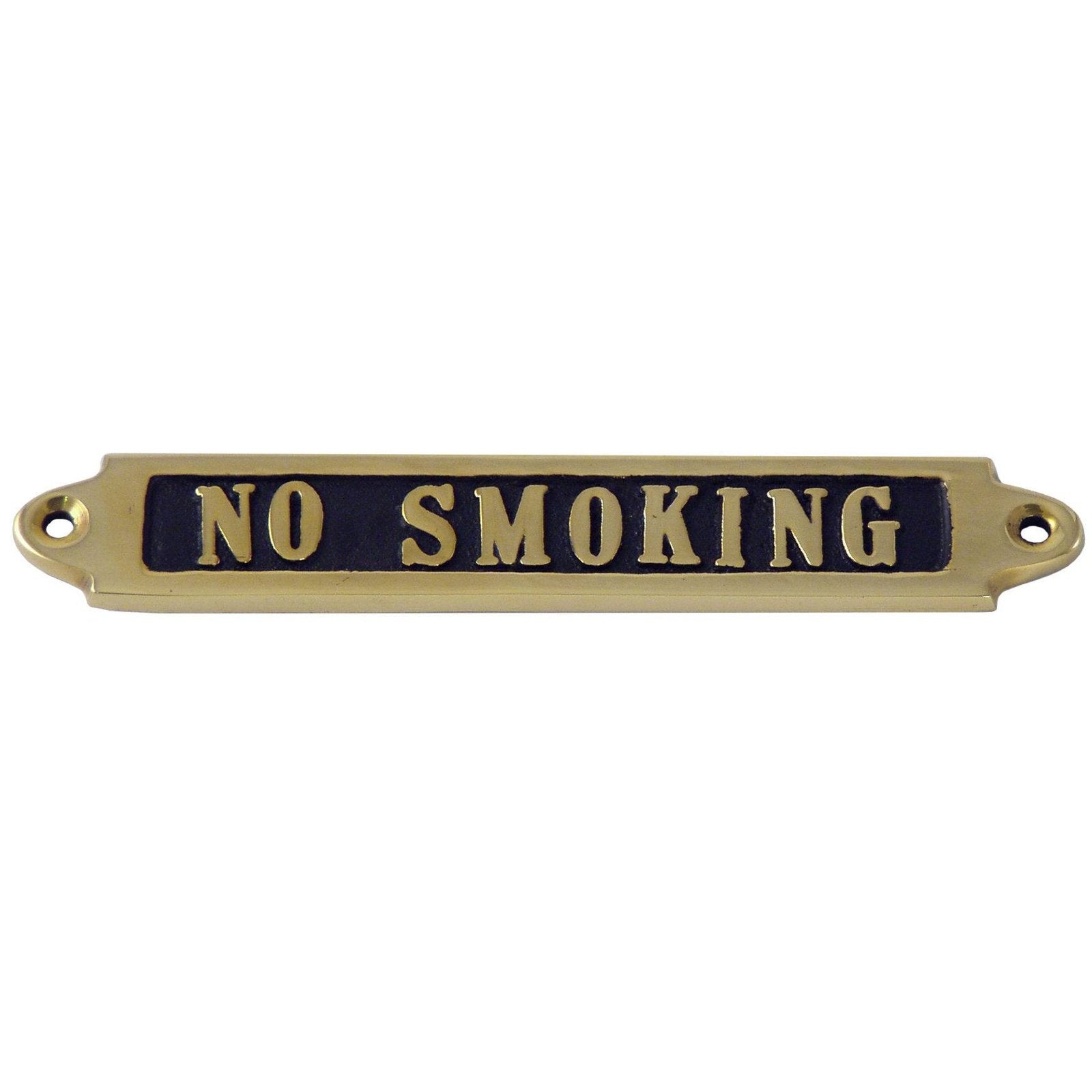Messingskilt "No Smoking"