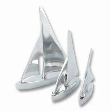 Modelskib Sejlbåd aluminium, sæt af 3 både