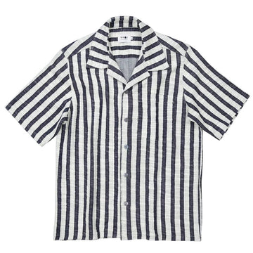 NN07 M Julio SS 3515 Skjorte Navy Stripe