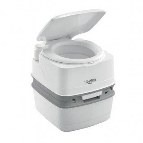 Porta Potti Toilet qube 335 Hvid med Dørk Beslag, kemisk toilet