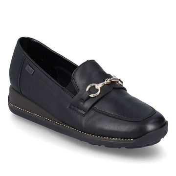 Rieker W Loafer m Guldspænde Black