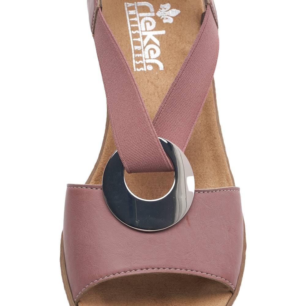 Rieker W Sandal med Sølvdetalje Rose