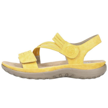 Rieker W Sandal med Velcroremme Gul